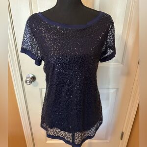 INC International Concepts Navy Sequin Camisole